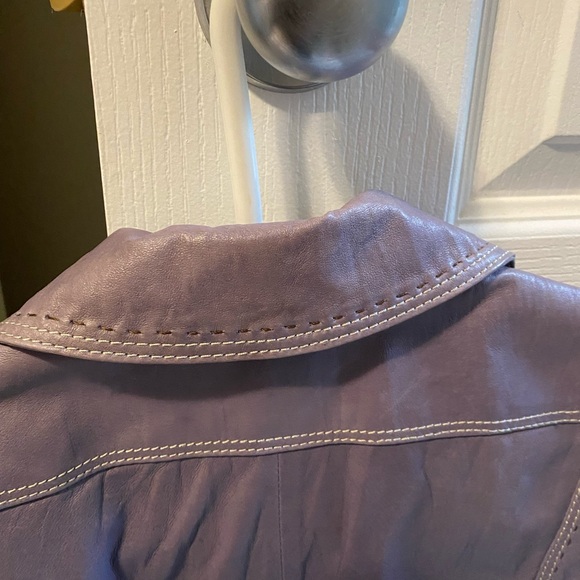 Daniel purple Leather Blazer - Picture 5 of 6